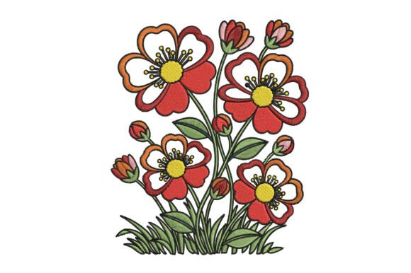 Download Wildflower Embroidery Design - Embroidery design Collection