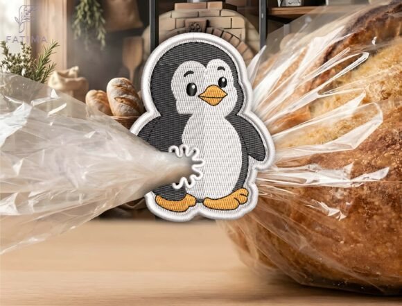 Download Cute Penguin Bag Tie Embroidery Design - Embroidery design Collection