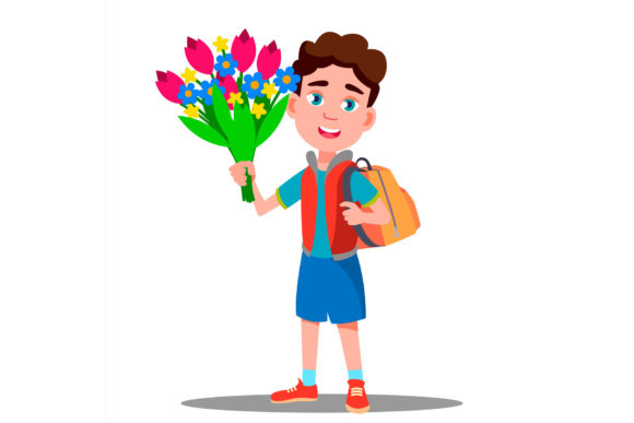 Download Schoolboy with Backpack on His Back and - Backpack Collection
