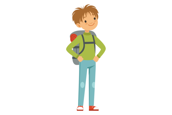 Download Boy with Tourist Backpack. Outdoor Trave - Backpack Collection