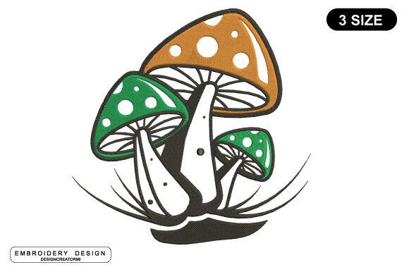Download Mushroom Plant Embroidery - Plant Collection